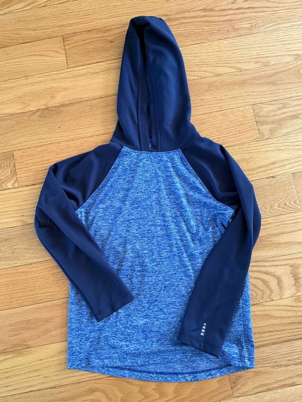 Lands end blue two tone performance hoodie size 8